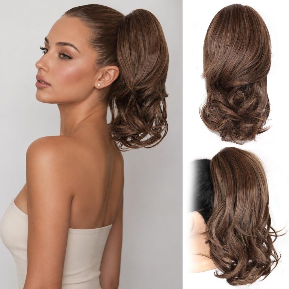 4 Inch Clip in Ponytail Hair Extensions, Claw Clip, 18A-211H003